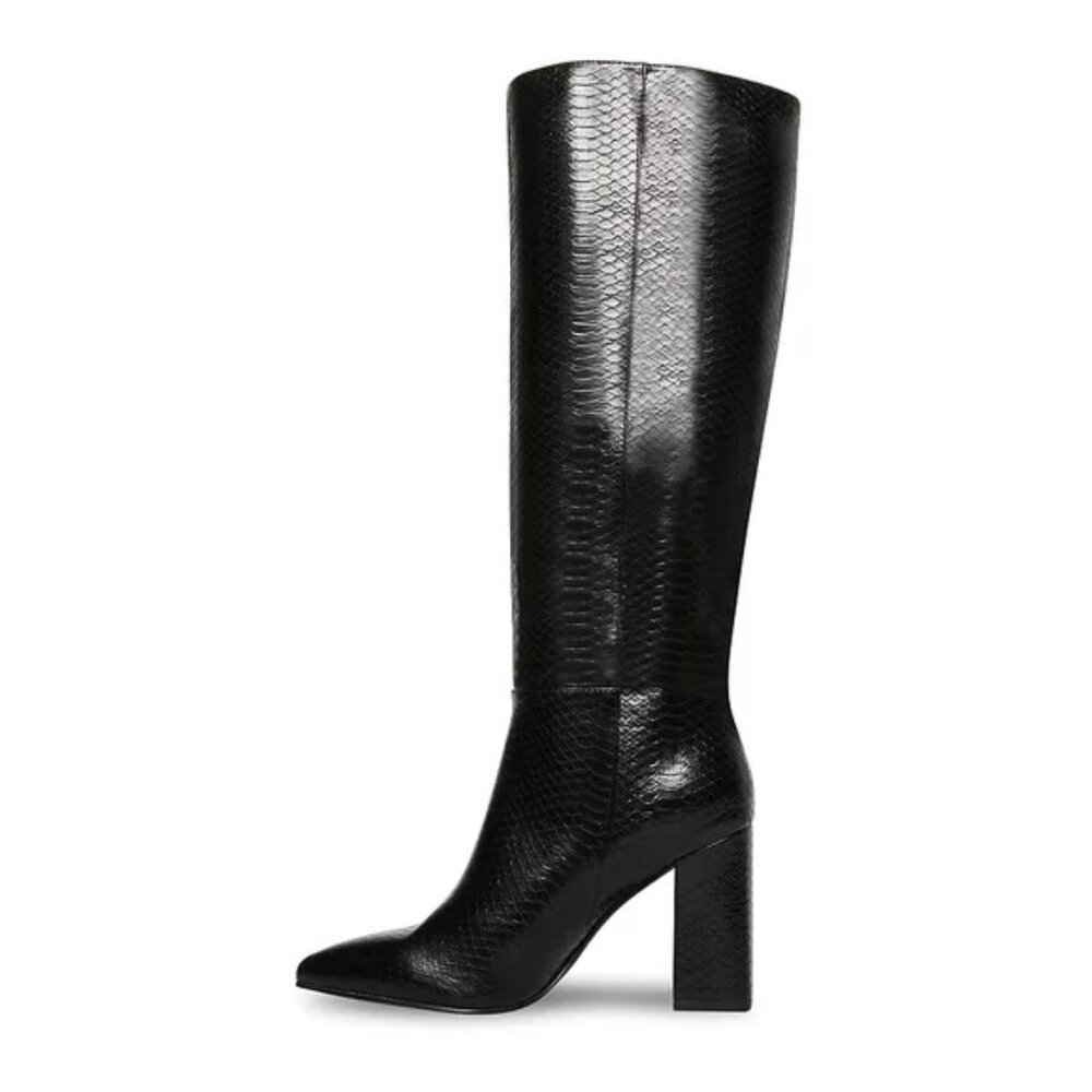 Women's Madden Girl Faux Snakeskin Size 7.5 Firefly Knee High Pull On Boots